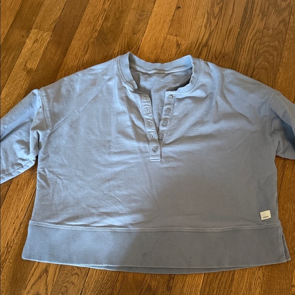 Vuori Women's Sweatshirt & Henley Set - Light Blue & White - Picture 2 of 3